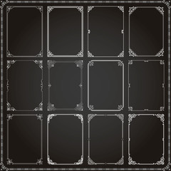 Canvas Print - decorative frames and borders rectangle proportions set 8