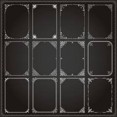 Canvas Print - decorative frames and borders rectangle proportions set 9