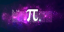 Pi Day. Science Space Illustration. Iinfinitely Concept