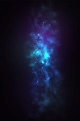 Wall Mural - Vector cosmic illustration. Colorful space background with stars