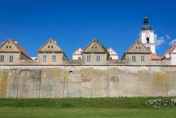 Sticker - Hermitages and tower of Camaldolese monastery complex on the Wigry Peninsula in Podlasie region of Poland