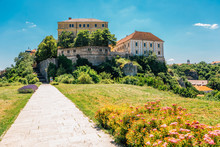 Castle From St. Benedict Hill In Veszprem, Hungary