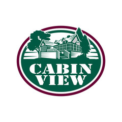 Wall Mural - cabin logo , village logo