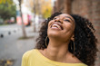 © Mego-studio - Portrait of young afro-american woman smiling.
