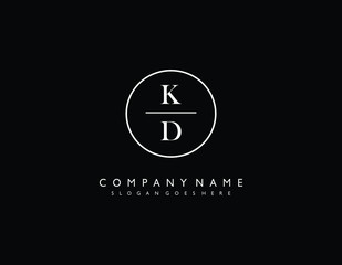 Wall Mural - KD initial letter elegant handwriting logo collection