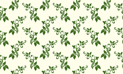 Sticker - Unique shape of Botanical leaf, with floral pattern background design.