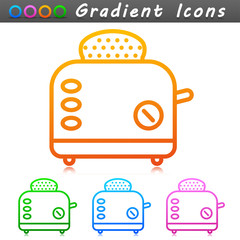 Canvas Print - Vector toaster symbol icon design