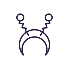 Sticker - jester headband icon, line style icon