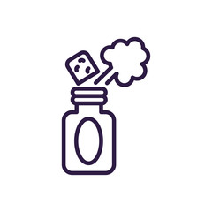 Poster - spray prank bottle, line style icon