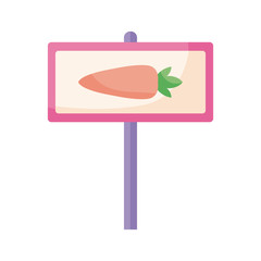 Sticker - Isolated carrot banner vegetable flat style icon vector design