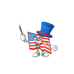 Sticker - A character of USA flag performance as a Magician