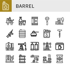 Sticker - barrel icon set