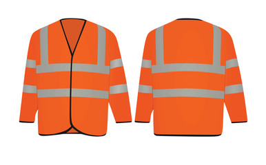 Wall Mural - Orange safety jacket. vector illustration