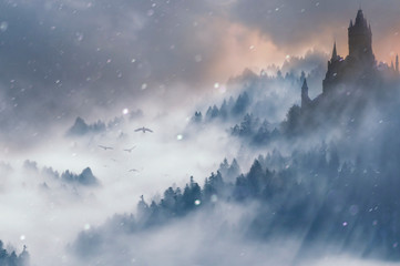 winter fantasy landscape