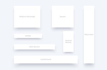 Wall Mural - banner and ad sizes. empty cover templates isolated. vertical and horizontal brochures, posters. sim