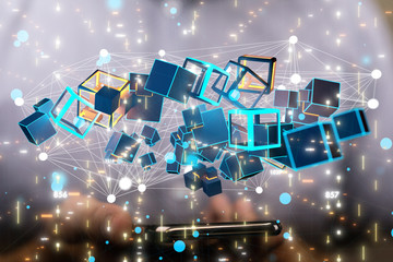 data code binary concept 3d