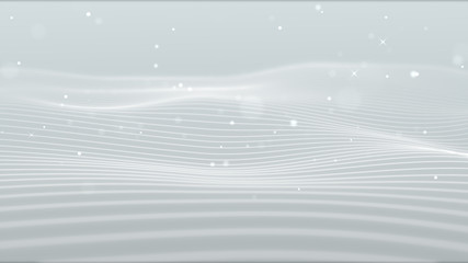 Poster - light white silver wave beautiful particle background business corporate digital wave shiny surface