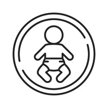 Orthopedic Mattress For Baby Black Line Icon. Designed To Support The Joints, Back And Overall Body. Pictogram For Web Page, Mobile App, Promo. UI UX GUI Design Element. Editable Stroke.