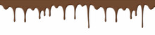 Chocolate Syrup Drip Pattern Isolated On A White Background