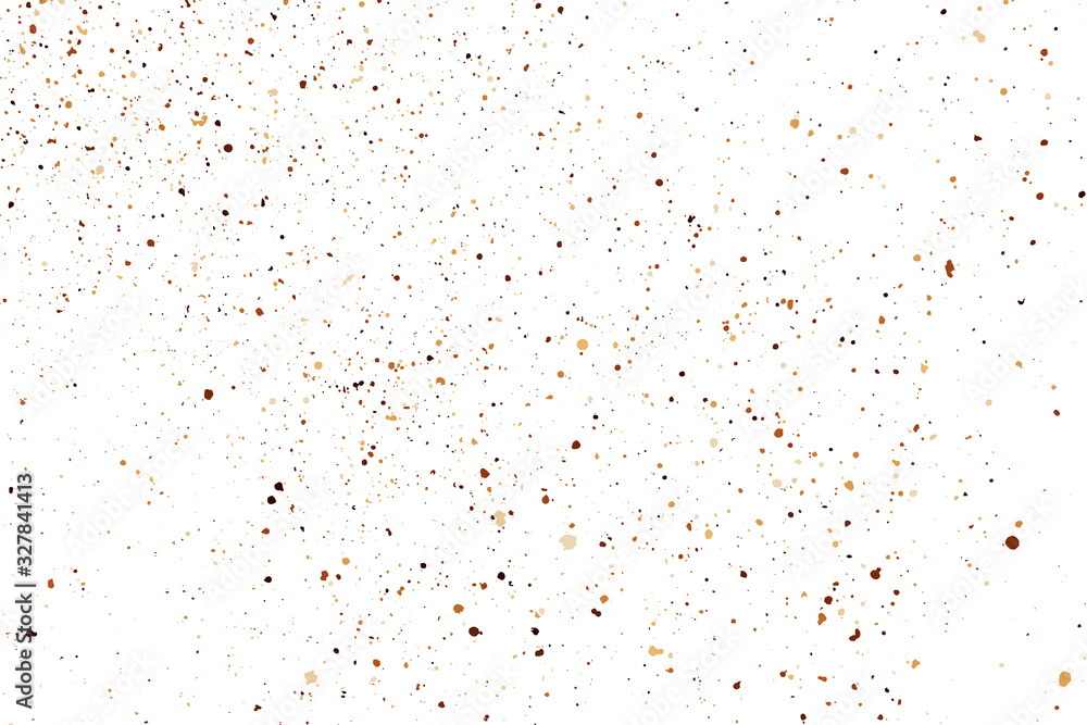 Coffee Color Grain Texture Isolated on White Background. Chocolate Shades Confetti. Brown Particles. Digitally Generated Image. Vector Illustration, EPS 10. - obrazy, fototapety, plakaty 