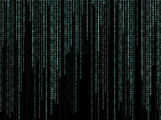 illustration of code written in binary number system
