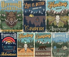 Sticker - Vintage outdoor recreation posters