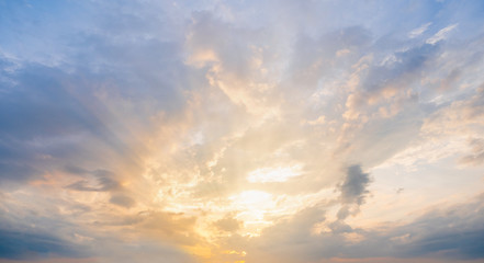 Wall Mural - sunset sky for background,sunrise sky and cloud at morning.