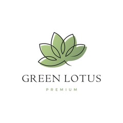 Wall Mural - lotus leaf logo vector icon illustration