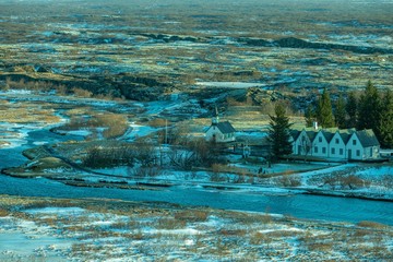 Wall Mural - Le parlement Islandais Thingvellir