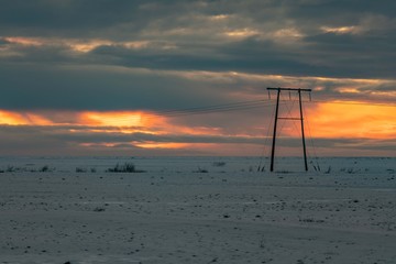 Wall Mural - Islande coucher de soleil