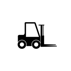 Poster - Lifting machine sign for mobile concept and web design. Forklift icon  