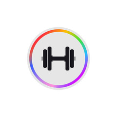 Canvas Print - dumbbell -  Modern App Button