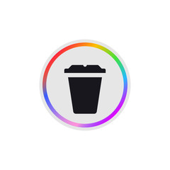 Poster - Disposable Cup -  Modern App Button