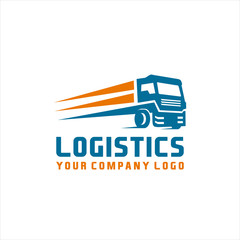 logistics transportation logo vector, Fast delivery concept icon. Simple one colored shopping element illustration. Vector symbol design from store collection.