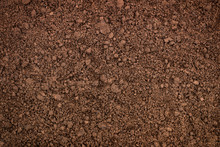 Brown Earth Surface, Top View. Organic Soil Texture