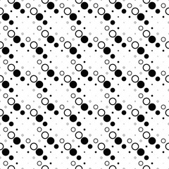 Poster - seamless geometrical circle pattern background - black and white abstract vector graphic design