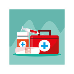 Canvas Print - first aid kit medical, health day