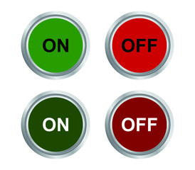 Canvas Print - button on off