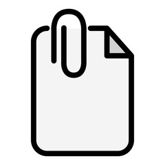 Attach file icon. Document attachment symbol for perfect web and mobile illustrations.