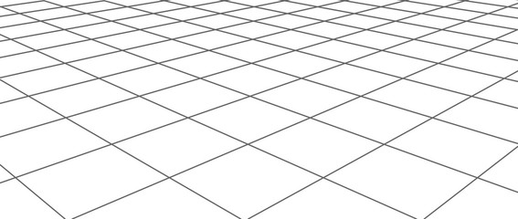 Abstract frame landscape. Vector perspective grid. 3d mesh