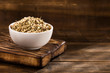 Fennel seeds in a small bowl - Foeniculum vulgare