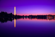 Purple D.C. Morning Sunrise Over Tidal Basin