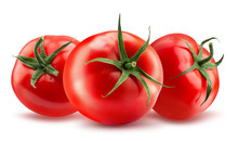 Red Tomatoes Isolated On A White Background
