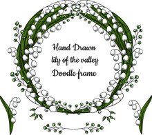 Green Floral Frame  Lily Of The Valley Wreath
