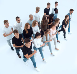 Wall Mural - close up. different young people standing together