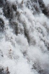  Close up of powerful waterfall at Iceland