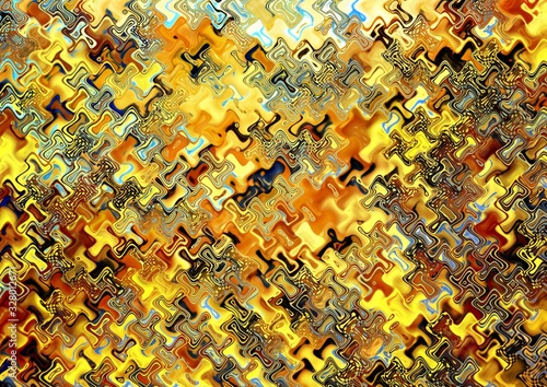 Dekoracja na wymiar  kolorowe-i-zlote-szachy-abstrakcyjny-wzor-zlota-mozaika