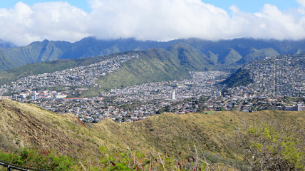 Wall Mural - Beautiful Honolulu Cityscape, View from Diamond Head, Hawaii