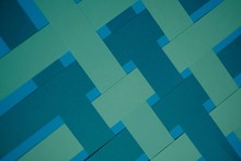 Blue Geometric Pattern.Paper Background In Blue Green Tones.Phantom Blue Geometric Texture.Blue Abstract Background. Trend Color 2020
