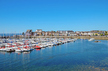 Wall Mural - Concarneau's Harbour and its Medieval part Ville Close which is a walled town on a long island in the centre of the harbour. Brittany, France